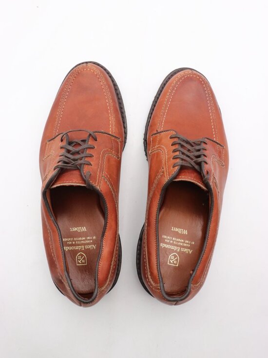 Allen Edmonds Wilbert Mens Tan Leather Split‎ Toe Derby Shoe Handcrafted USA 8.5 Allen Edmonds Men Wilbert Oxford Split Toe Shoe 1930 Brown  main image 2